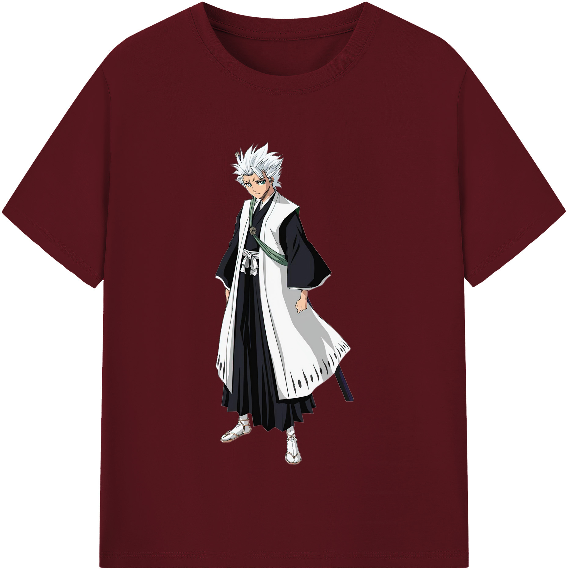 （画像用） ブリーチ 日番谷冬獅郎（ひつがや とうしろう） BLEACH Hitsugaya Toushirou 綿100％半袖Tシャツ（フロントプリント）